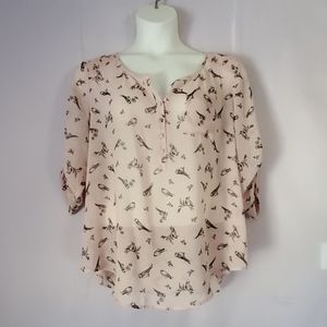 Torrid Chiffon Pink Blouse